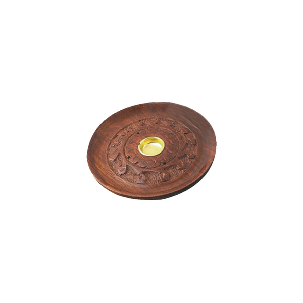 Wooden Incense and Cone Holder 4"