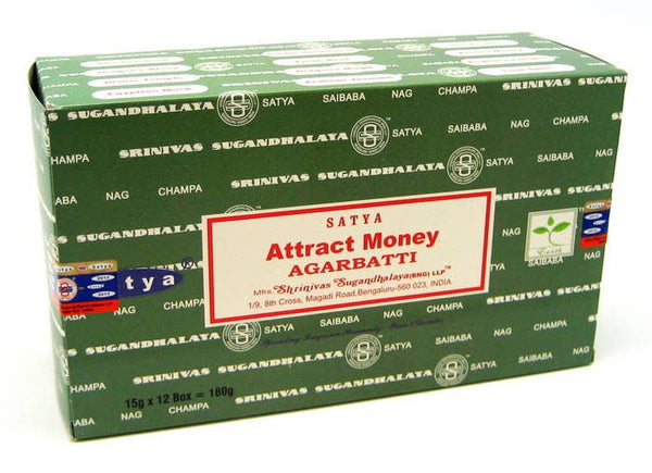 Attract Money Satya Incense Sticks 1 Dozen 15 Gram Packs