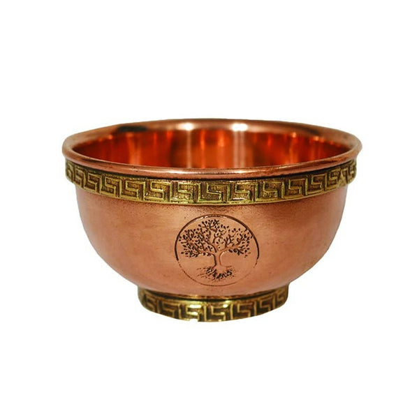Tree of Life Style A Copper Smudge Burner Bowl